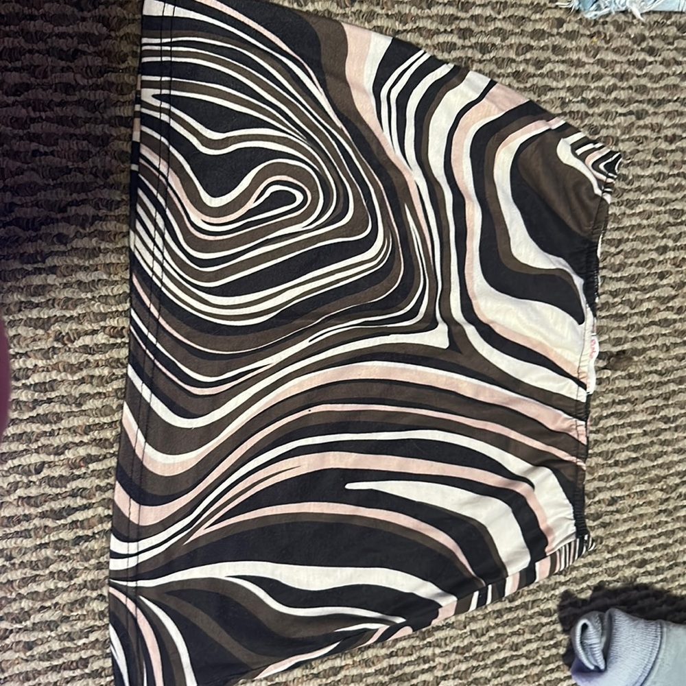COPY - Brown Mini Skirt with pattern